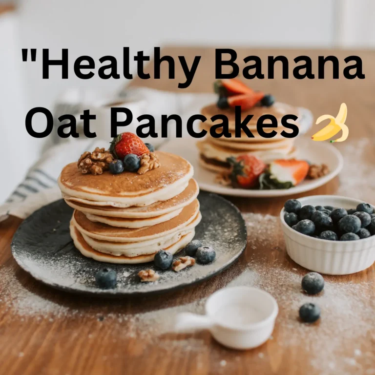 Healthy banana oat pancakes!