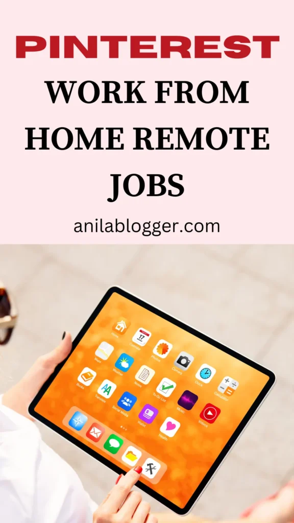 Pinterest work from home remote jobs!