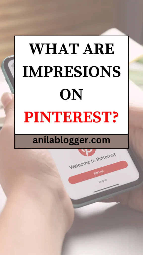 what are impressions on pinterest?