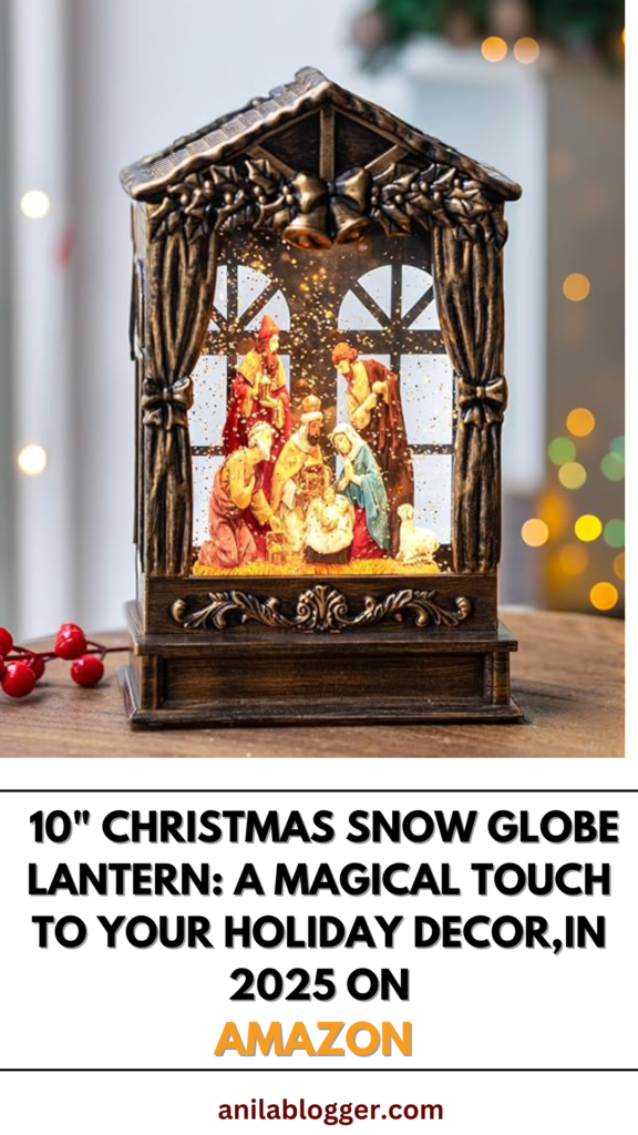 10" Christmas Snow Globe Lantern: A Magical Touch to Your Holiday Decor