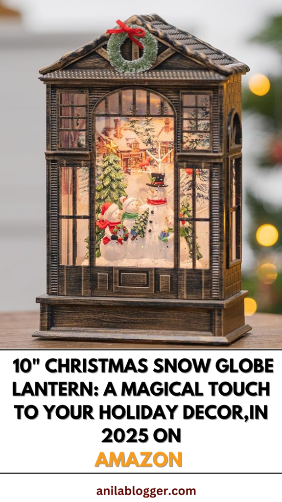 10" Christmas Snow Globe Lantern: A Magical Touch to Your Holiday Decor