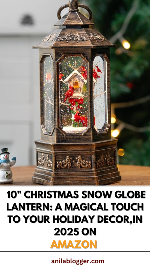 10" Christmas Snow Globe Lantern: A Magical Touch to Your Holiday Decor