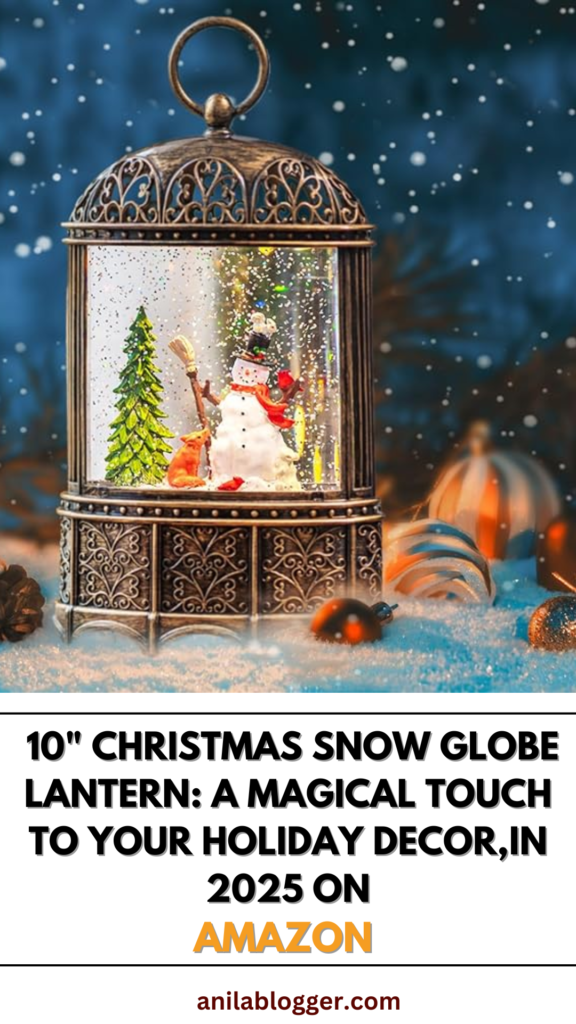 10" Christmas Snow Globe Lantern: A Magical Touch to Your Holiday Decor