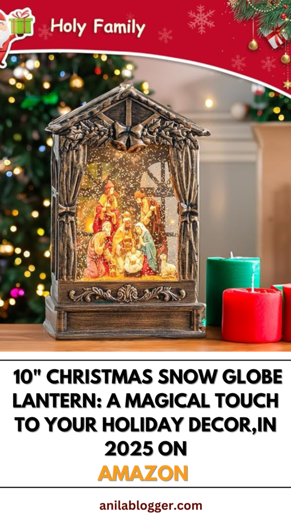 10" Christmas Snow Globe Lantern: A Magical Touch to Your Holiday Decor