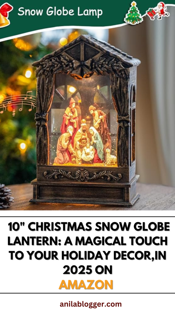 10" Christmas Snow Globe Lantern: A Magical Touch to Your Holiday Decor