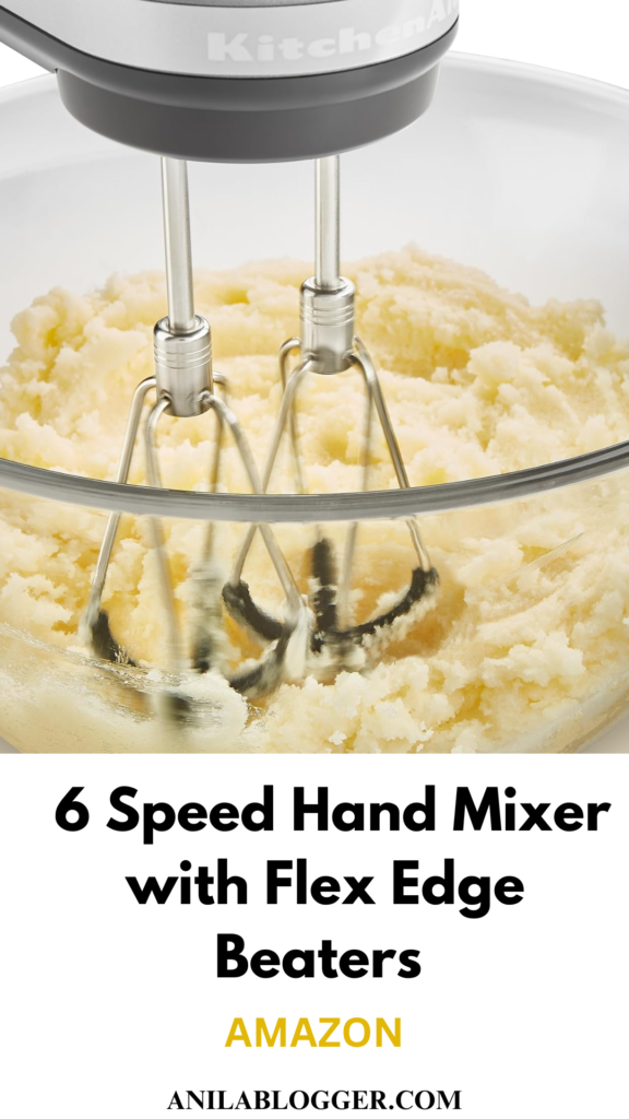 6-Speed Hand Mixer with Flex Edge Beaters!