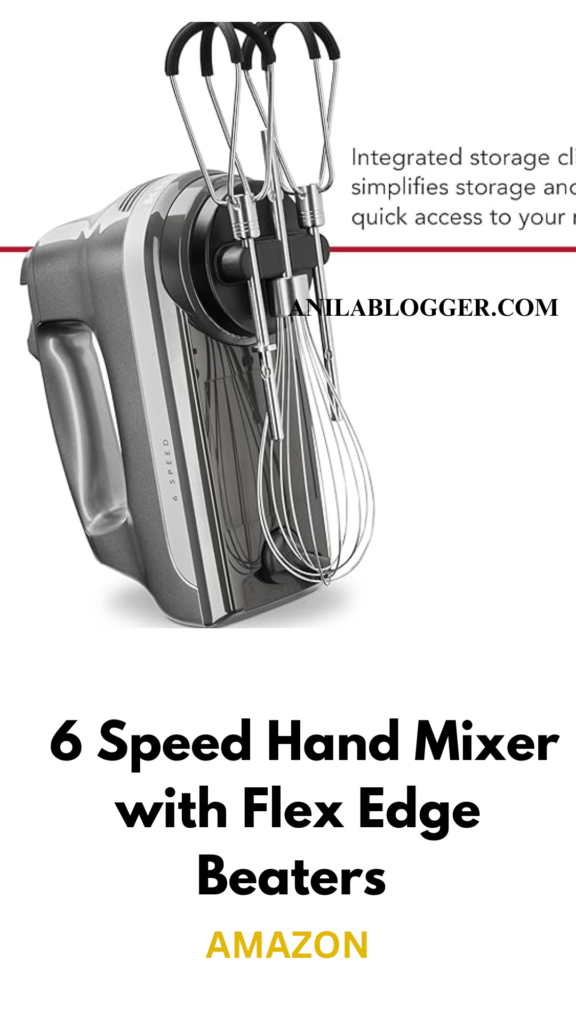 6-Speed Hand Mixer with Flex Edge Beaters!