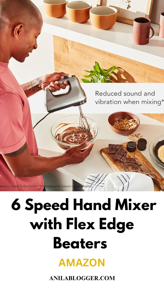 6-Speed Hand Mixer with Flex Edge Beaters!