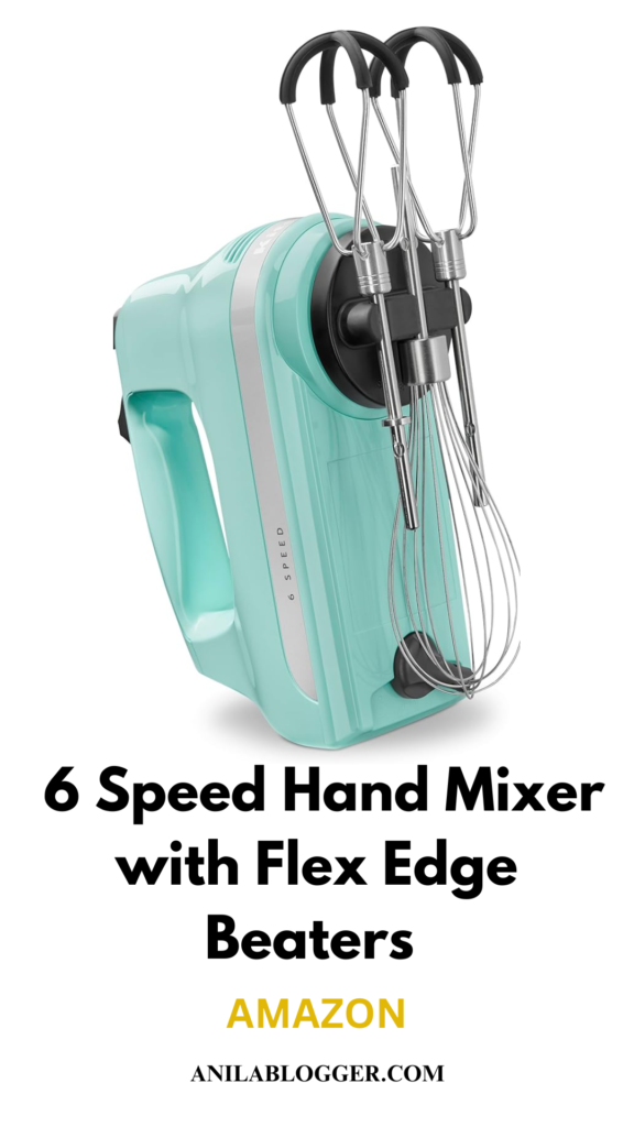 6-Speed Hand Mixer with Flex Edge Beaters!