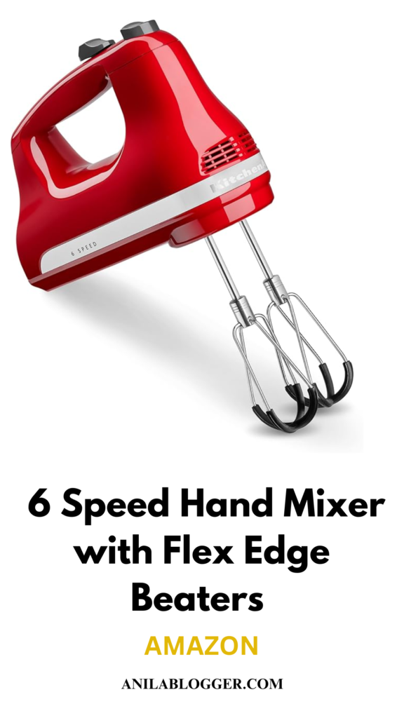 6-Speed Hand Mixer with Flex Edge Beaters!