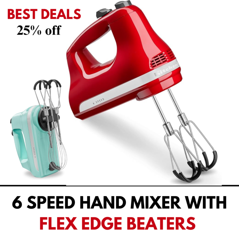 6-Speed Hand Mixer with Flex Edge Beaters!