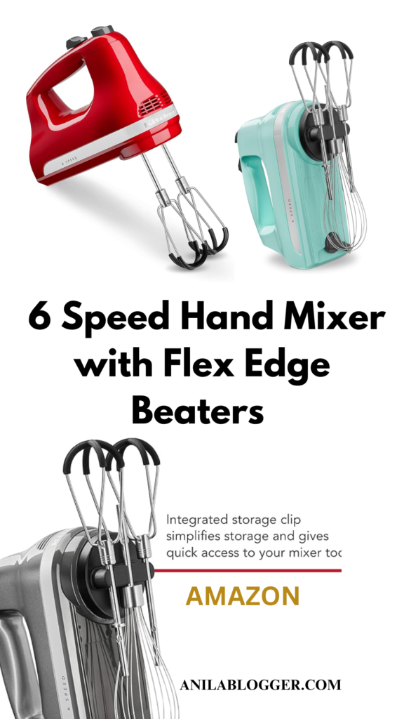 6-Speed Hand Mixer with Flex Edge Beaters!