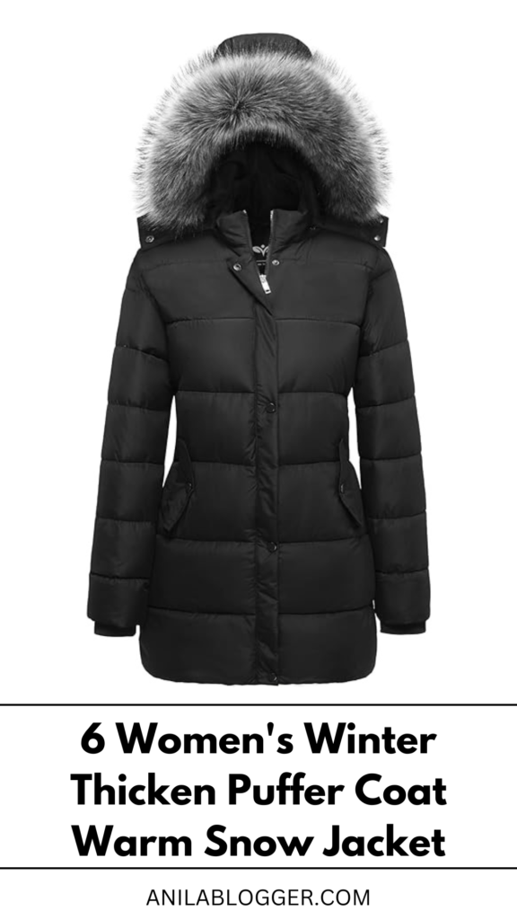 6 Women’s Winter Thicken Puffer Coat Warm Snow Jacket