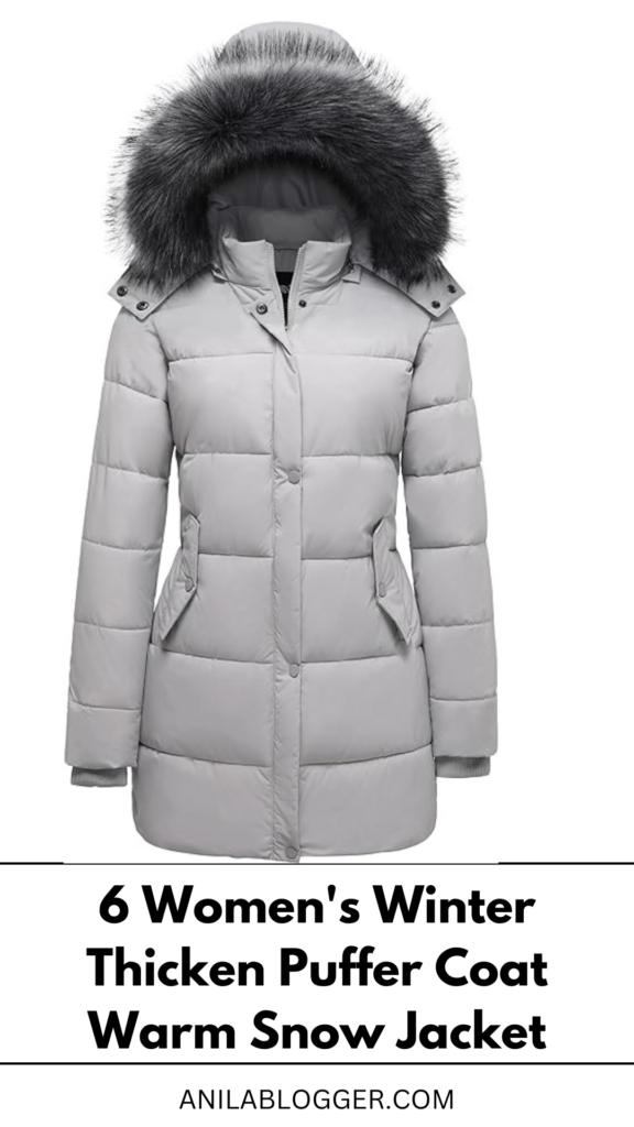 6 Women’s Winter Thicken Puffer Coat Warm Snow Jacket
