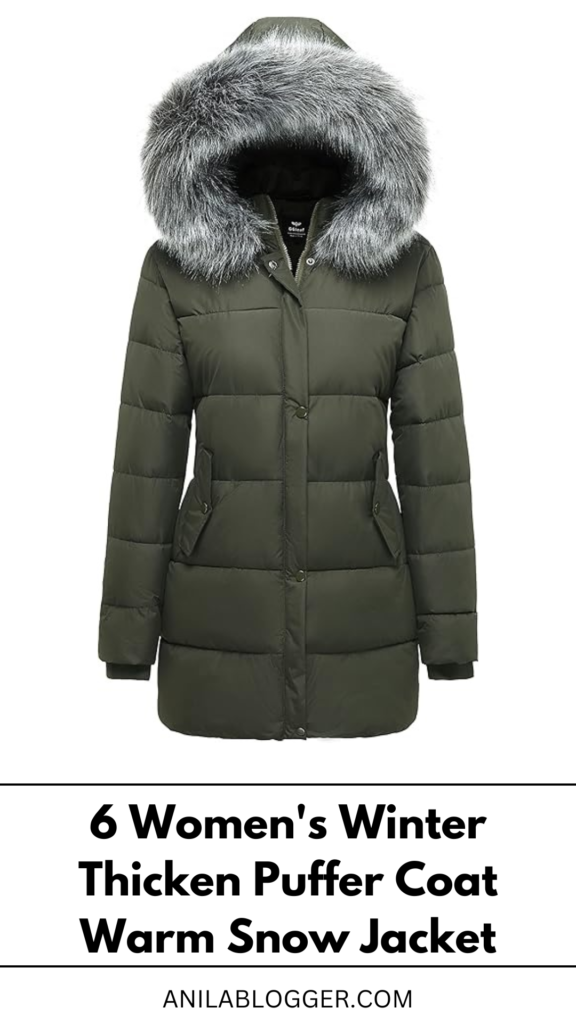6 Women’s Winter Thicken Puffer Coat Warm Snow Jacket