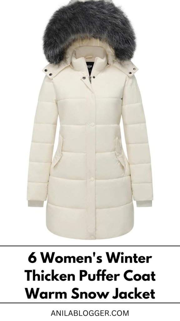6 Women’s Winter Thicken Puffer Coat Warm Snow Jacket