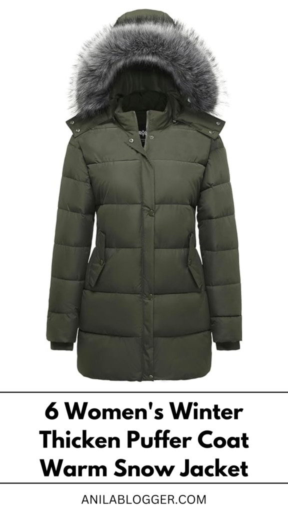 6 Women’s Winter Thicken Puffer Coat Warm Snow Jacket