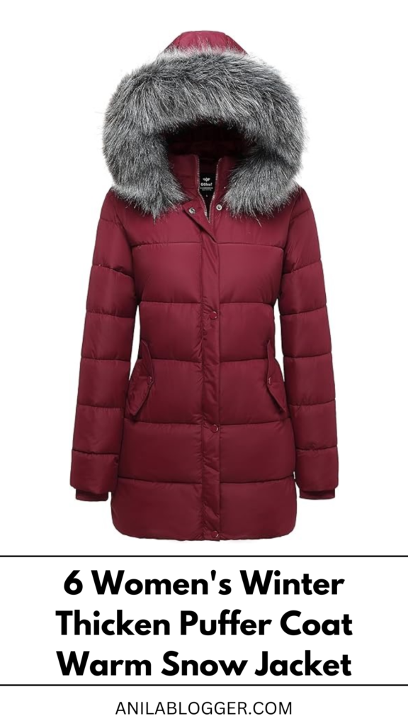 6 Women’s Winter Thicken Puffer Coat Warm Snow Jacket