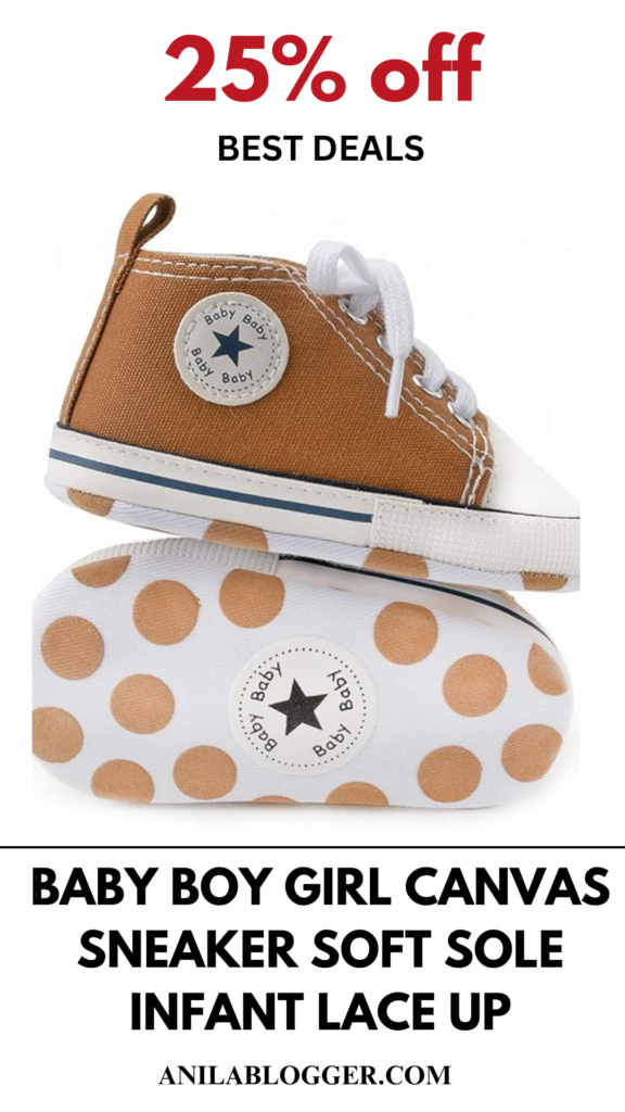 Baby Boy Girl Canvas Sneaker Soft Sole Infant Lace-Up!