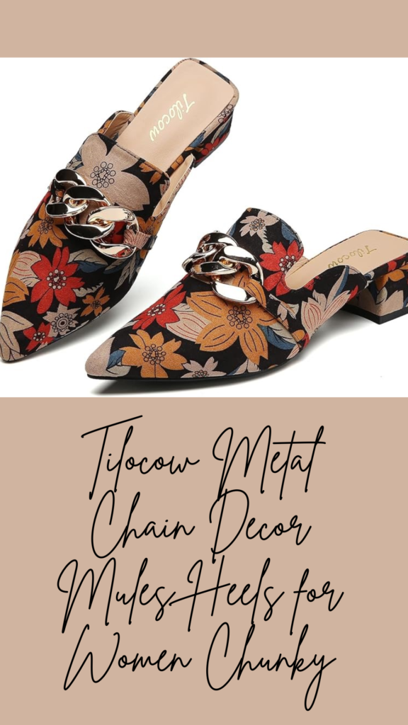 Tilocow Metal Chain Decor Mules Heels for Women: A Perfect Blend of Elegance and Comfort in 2025