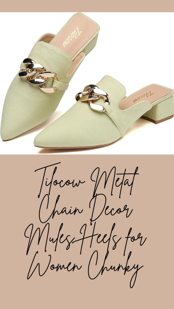 Tilocow Metal Chain Decor Mules Heels for Women: A Perfect Blend of Elegance and Comfort in 2025