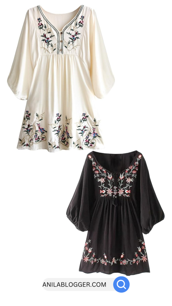 Women's Casual Retro Bohemian Ethnic Embroidery Cotton Dress: A 2025 Fashion Trend