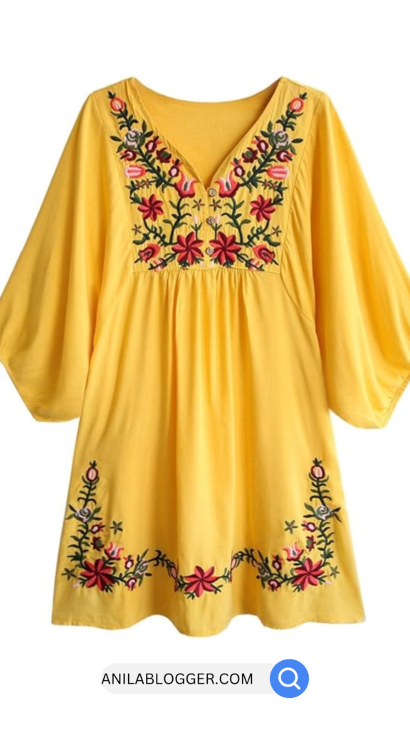 Women's Casual Retro Bohemian Ethnic Embroidery Cotton Dress: A 2025 Fashion Trend