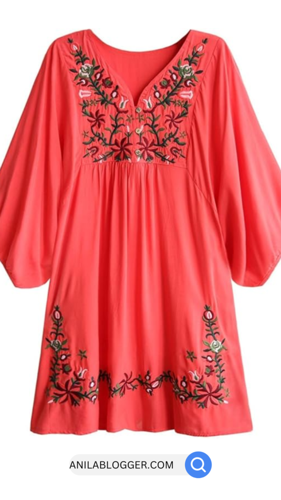 Women's Casual Retro Bohemian Ethnic Embroidery Cotton Dress: A 2025 Fashion Trend