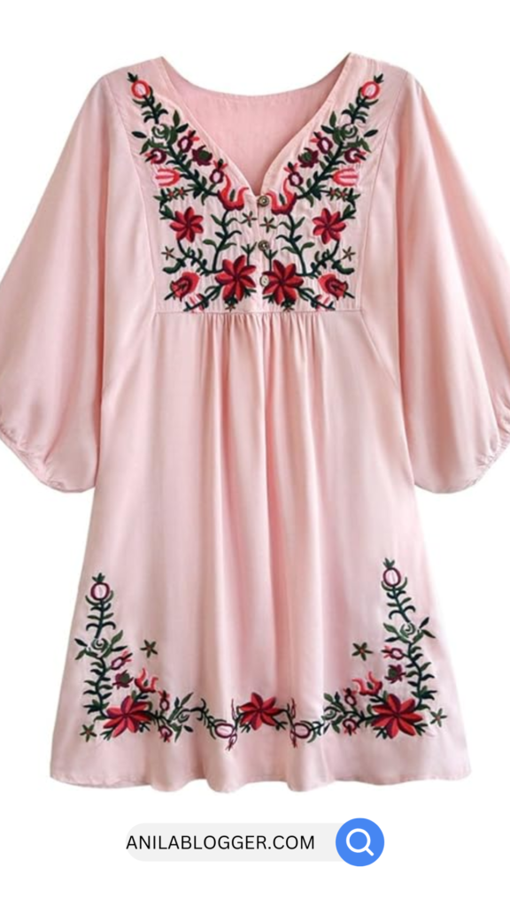 Women's Casual Retro Bohemian Ethnic Embroidery Cotton Dress: A 2025 Fashion Trend