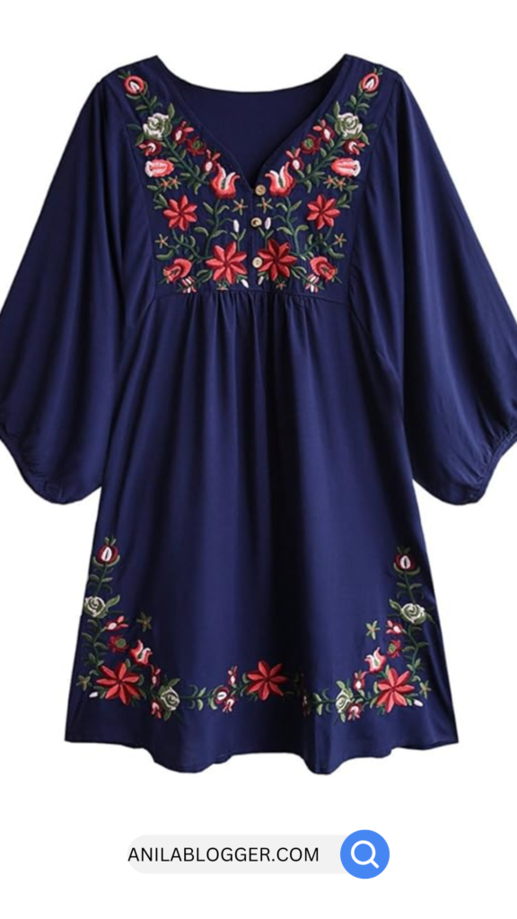 Women's Casual Retro Bohemian Ethnic Embroidery Cotton Dress: A 2025 Fashion Trend